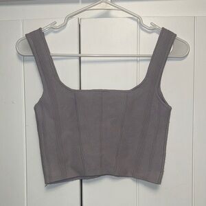 All Row Sweater Cropped Top